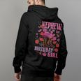 Nephew Of The Birthday Girl Cowgirl Boots Pink Matching Back Print Hoodie