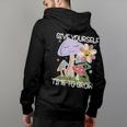 Retro Give Yourself Time To Grow Inspirational Back Print Hoodie