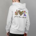 Peace Love Beach Summer Vacation Beach Lovers Vacation Funny Gifts Back Print Hoodie