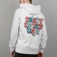 Retro Party In The Usa 4Th Of July America Fourth Of July Usa Funny Gifts Back Print Hoodie