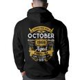 55 Years Old Legends Born In October 1968 55Th Birthday Hoodie Back Print