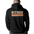 Althea Gift Name Personalized Retro Vintage 80S 90S Birthday 90S Vintage Designs Funny Gifts Back Print Hoodie