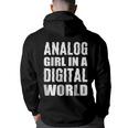 Analog Girl Logical Person Back Print Hoodie