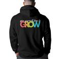 Give Yourself Time To Grow Inspirational Motivational Growth Motivational Funny Gifts Back Print Hoodie