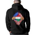 Hungarian Blood Inside Me | Hungary Flag Gift Back Print Hoodie