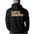 Katz Surname Funny Retro Vintage 80S 90S Birthday Reunion 90S Vintage Designs Funny Gifts Back Print Hoodie