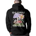 Retro Give Yourself Time To Grow Inspirational Back Print Hoodie