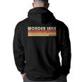Wonder Lake Il Illinois Funny City Home Roots Gift Retro 80S 80S Vintage Designs Funny Gifts Back Print Hoodie