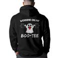 Working On My Boo Ghost Workout Gym Halloween Hoodie Back Print