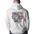 Retro Party In The Usa 4Th Of July America Fourth Of July Usa Funny Gifts Back Print Hoodie
