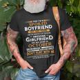 Yes Im A Spoiled Boyfriend Of An October Girlfriend Old Men T-shirt Gifts for Old Men
