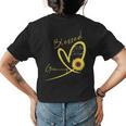 Blessed To Be Called Grammy Sunflower Heart Womens Back Print T-shirt