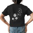 Cat Dandelion Flower Skt Womens Back Print T-shirt