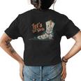 Cowgirl Boots Lets Go Girls Howdy Western Cowgirl Womens Back Print T-shirt
