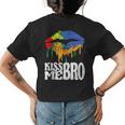 Kiss Me Bro Gay Rainbow Mouth To Kiss For Pride Person Womens Back Print T-shirt