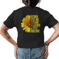 October Women Birthday Sunflower Funny Quote Gift Womens Back Print T-shirt