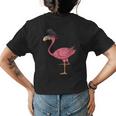 Vintage Pirate Pink Flamingo With Eyepatch Halloween Costume Halloween Funny Gifts Womens Back Print T-shirt