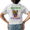 Coolest Pumpkin In The Bakery Fall Baker Cupcake Halloween Baker Womens T-shirt Back Print