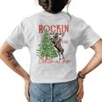 Funny Cowgirl Horsing Rocking Around Christmas Tree Western Womens Back Print T-shirt Funny Cowgirl Horsing Rocking Around Christmas Tree Western Womens Back Print T-shirt