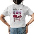 In October We Wear Pink Pumpkin Wine Sunflower Breast Cancer Womens Back Print T-shirt