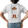 Kids 8Th Birthday Western Country This Cowgirl Is Eight Womens Back Print T-shirt