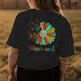 60S 70S Peace Sign Tie Dye Hippie Sunflower Outfit Womens Back Print T-shirt Unique Gifts
