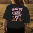 7Th Birthday Girls Cowgirl Howdy Western Themed Birthday Womens Back Print T-shirt Unique Gifts