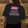Amber Name Gift Amber Hated By Many Loved By Plenty Heart Her Sleeve Womens Back Print T-shirt Funny Gifts