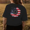 American Flag Sunflower Red White Blue Tie Dye 4Th Of July Womens Back Print T-shirt Unique Gifts