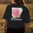 Arkansas State Floral Watercolor Map Funny Girls Cute Gift Womens Back Print T-shirt Unique Gifts