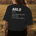 Arlo Name Gift Arlo Funny Definition V2 Womens Back Print T-shirt Funny Gifts