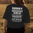 Arlo Name Gift Sorry My Heartly Beats For Arlo Womens Back Print T-shirt Funny Gifts