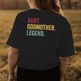 Aunt Godmother Legend Retro Vintage Funny Auntie Mothers Day Womens Back Print T-shirt Funny Gifts