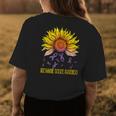 Autoimmune Disease Awareness Sunflower Womens Back Print T-shirt Unique Gifts