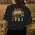 Awesome Since June 1953 Vintage 70Th Birthday Party Retro Womens Back Print T-shirt Unique Gifts