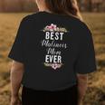 Best Malinois Mom Ever Floral Design Gift Womens Back Print T-shirt Unique Gifts