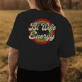 Bi Wife Energy Lgbtq Retro Vintage Womens Back Print T-shirt Unique Gifts