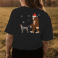Bigfoot Santa Hat Walking Catahoula Leopard Dog Dog Red Nose Womens Back Print T-shirt Unique Gifts