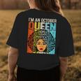Birthday Junenth Queen Black History October Girls Retro Womens Back Print T-shirt Unique Gifts
