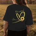 Blessed To Be Called Grammy Sunflower Heart Womens Back Print T-shirt Unique Gifts