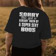 Boos Name Gift This Girl Is Already Taken By A Super Sexy Boos V2 Womens Back Print T-shirt Funny Gifts
