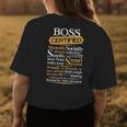 Boss Name Gift Certified Boss Womens Back Print T-shirt Funny Gifts