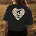 Boxer Dog Mom On Love Heart White Daisy Flowers Boxer Womens Back Print T-shirt Unique Gifts