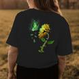 Butterfly Sunflower Gastroparesis Awareness Womens Back Print T-shirt Unique Gifts