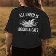 Cat Book For Men Women Novel Book Lovers Reading Librarian Reading Funny Designs Funny Gifts Womens Back Print T-shirt Unique Gifts