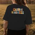 Choose Kindness Retro Groovy Daisy Be Kind Inspirational Womens Back Print T-shirt Unique Gifts