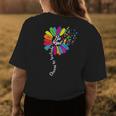 Choose To Include Sunflower Autism Awareness Be Kind Puzzle Womens Back Print T-shirt Unique Gifts
