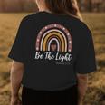 Christian Quote Faith Rainbow Boho Inspirational Religious Faith Funny Gifts Womens Back Print T-shirt Unique Gifts