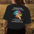 Christina Name Gift Christina With Three Sides V2 Womens Back Print T-shirt Funny Gifts