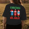 Christmas In July Ice Pops In Santa Hat Kids Toddler Cute Womens Back Print T-shirt Funny Gifts